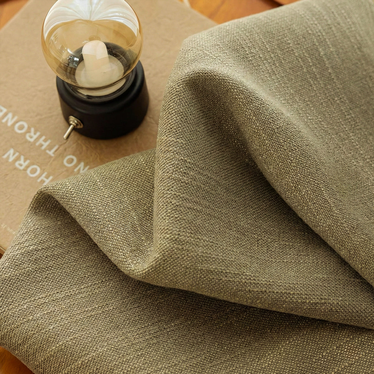 Coarse Vintage-style Blackout Curtains - Detail View 8 | JOYDRAPE Bespoke Luxury