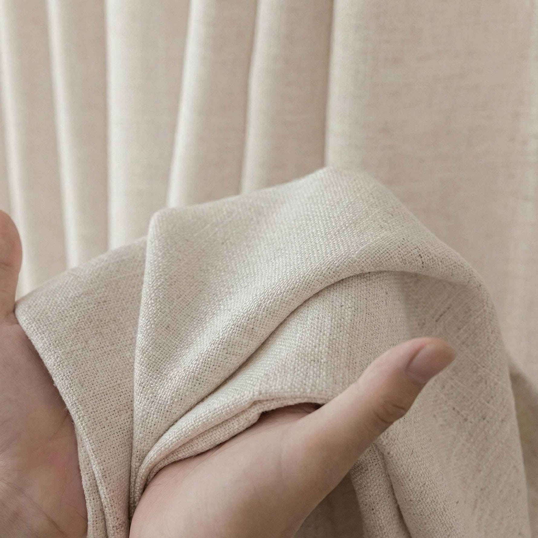 Thick Linen blend curtains