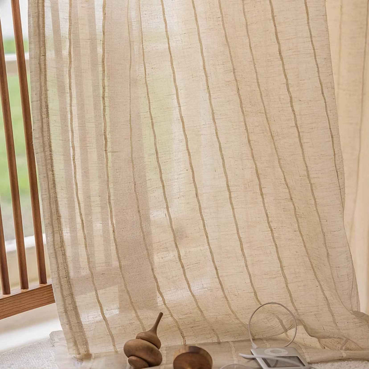 Rope sheer line curtains