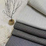 Wheat Heavyweight waffle textured linen blend curtains