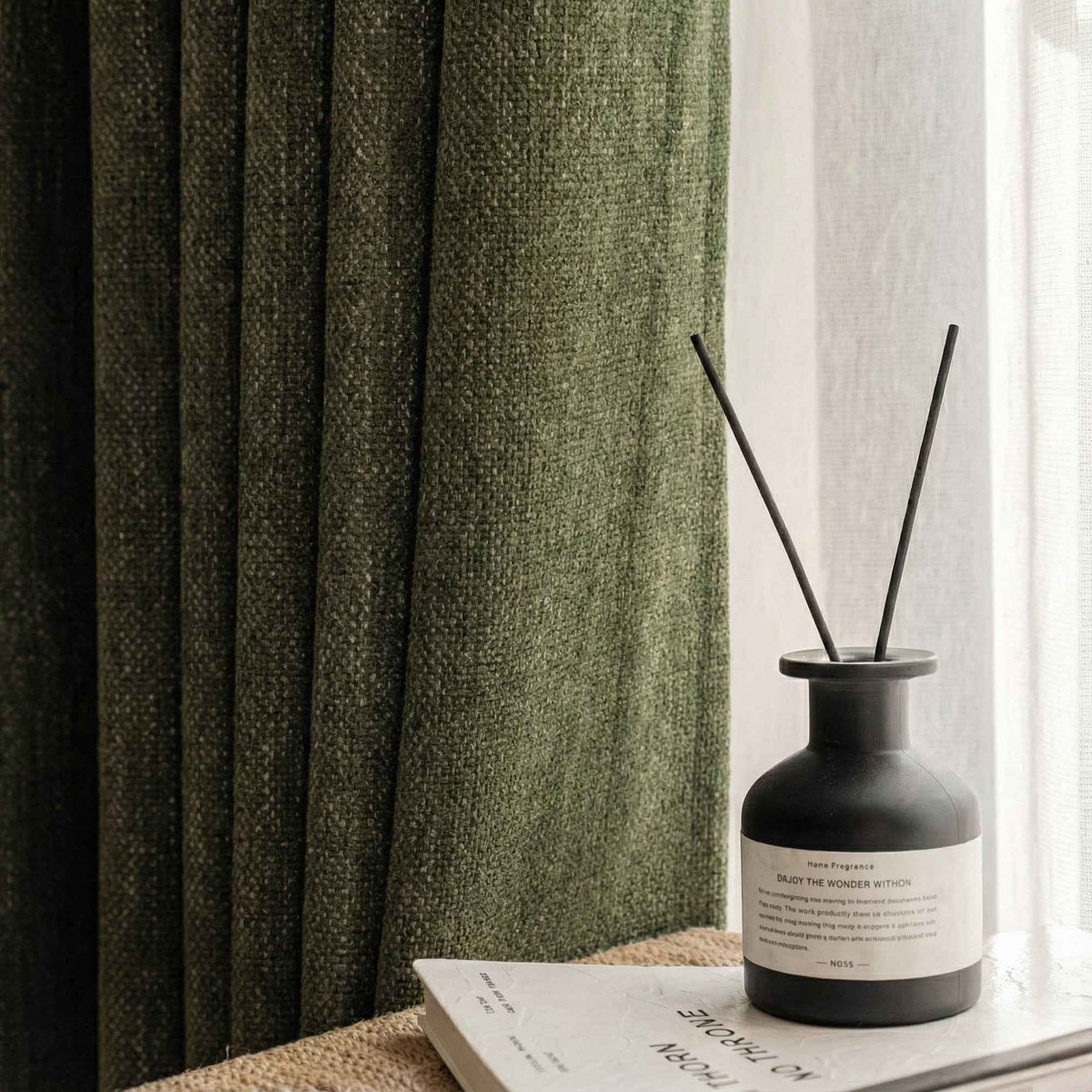 Art Micro-Velvet Cotton-Linen Texture High Blackout Curtains