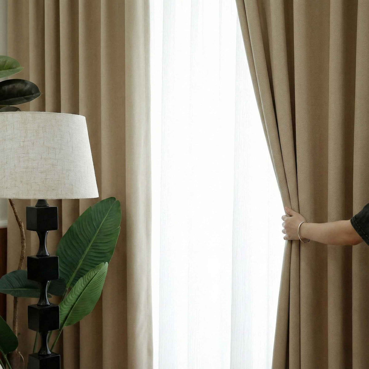 Colorful 95% Blackout  Luxurious Gold Foil Curtains