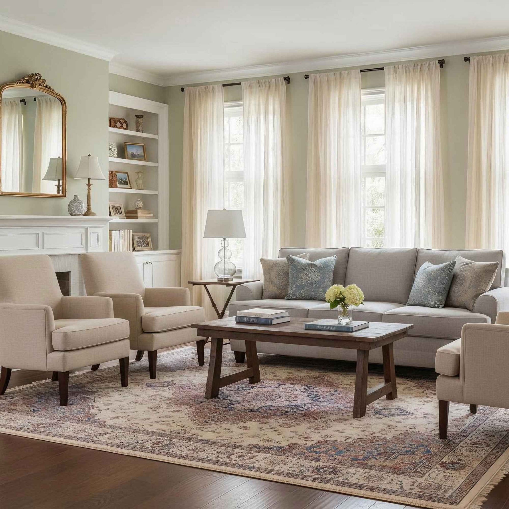 Rope sheer line curtains